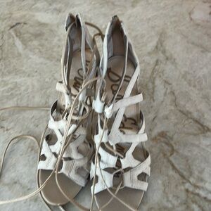 Sam Edelman lace up suede heels